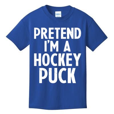 Pretend I'm A Hockey Puck Ice Hockey Easy Halloween Costume Gift Kids T-Shirt