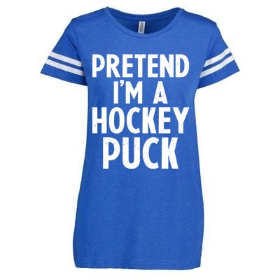 Pretend I'm A Hockey Puck Ice Hockey Easy Halloween Costume Gift Enza Ladies Jersey Football T-Shirt