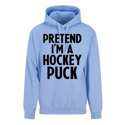 Pretend I'm A Hockey Puck Ice Hockey Easy Halloween Costume Gift Unisex Surf Hoodie