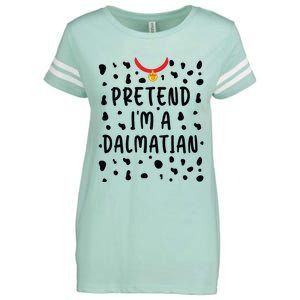 Pretend Im A Dalmatian Funny Lazy Halloween Costume Enza Ladies Jersey Football T-Shirt