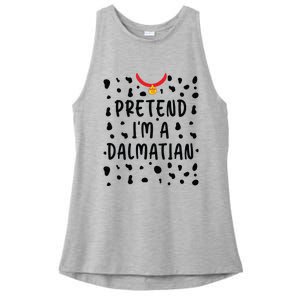 Pretend Im A Dalmatian Funny Lazy Halloween Costume Ladies PosiCharge Tri-Blend Wicking Tank