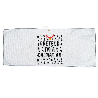 Pretend Im A Dalmatian Funny Lazy Halloween Costume Large Microfiber Waffle Golf Towel