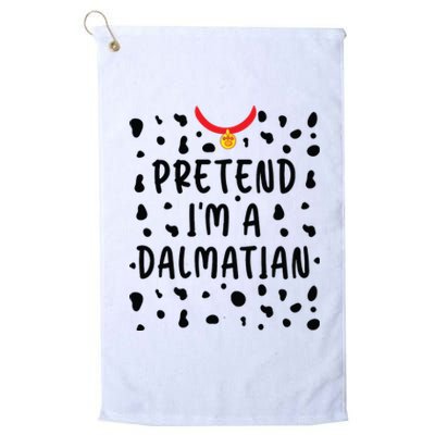 Pretend Im A Dalmatian Funny Lazy Halloween Costume Platinum Collection Golf Towel