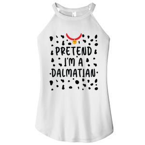 Pretend Im A Dalmatian Funny Lazy Halloween Costume Women's Perfect Tri Rocker Tank