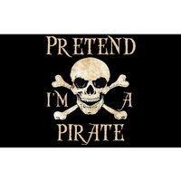 Pretend Im A Pirate Skull Crossbones Easy Funny Halloween Bumper Sticker