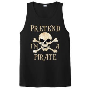 Pretend Im A Pirate Skull Crossbones Easy Funny Halloween PosiCharge Competitor Tank