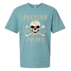 Pretend Im A Pirate Skull Crossbones Easy Funny Halloween Sueded Cloud Jersey T-Shirt