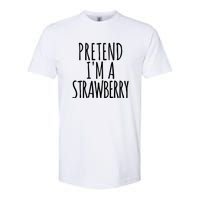 Pretend Im A Strawberry Funny Lazy Halloween Softstyle CVC T-Shirt