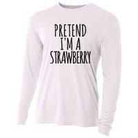 Pretend Im A Strawberry Funny Lazy Halloween Cooling Performance Long Sleeve Crew