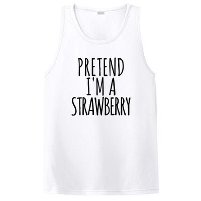 Pretend Im A Strawberry Funny Lazy Halloween PosiCharge Competitor Tank