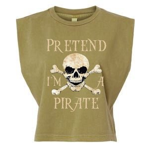 Pretend IM A Pirate Skull Crossbones Easy Garment-Dyed Women's Muscle Tee