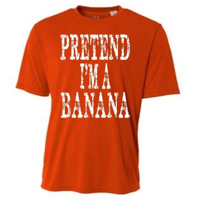 Pretend Im A Banana Funny Lazy Halloween Costume Cooling Performance Crew T-Shirt