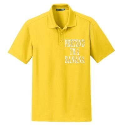 Pretend Im A Banana Funny Lazy Halloween Costume Dry Zone Grid Polo