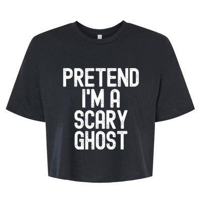 Pretend IM A Scary Ghost Halloween Costume Bella+Canvas Jersey Crop Tee