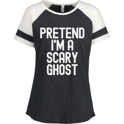 Pretend IM A Scary Ghost Halloween Costume Enza Ladies Jersey Colorblock Tee