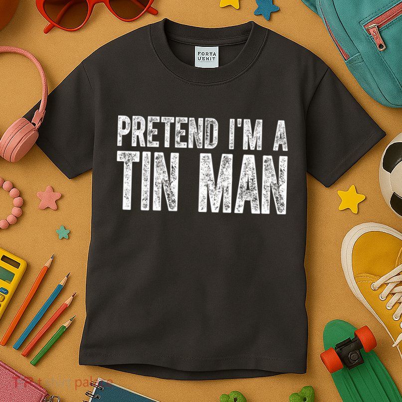 Pretend Im A Tin Man Funny Costume Kids T-Shirt
