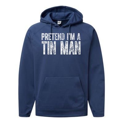 Pretend Im A Tin Man Funny Costume Performance Fleece Hoodie