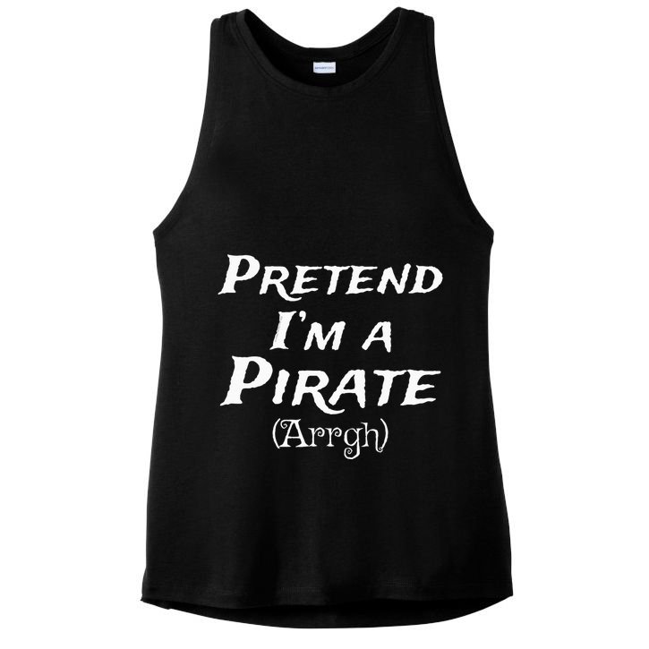 Pretend IM A Pirate Arrgh Costume Party Halloween Pirate Ladies PosiCharge Tri-Blend Wicking Tank