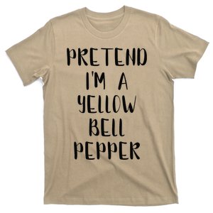 Pretend IM A Yellow Bell Pepper Lazy Easy Outfit Halloween T-Shirt