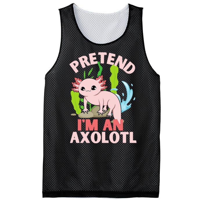 Pretend I'm An Axolotl Mesh Reversible Basketball Jersey Tank