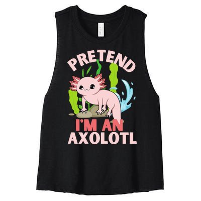 Pretend I'm An Axolotl Women's Racerback Cropped Tank