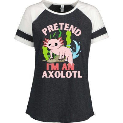 Pretend I'm An Axolotl Enza Ladies Jersey Colorblock Tee