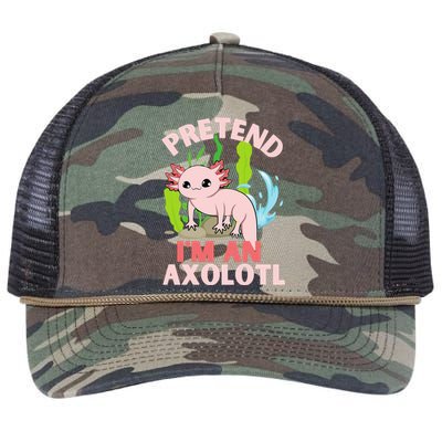 Pretend I'm An Axolotl Retro Rope Trucker Hat Cap