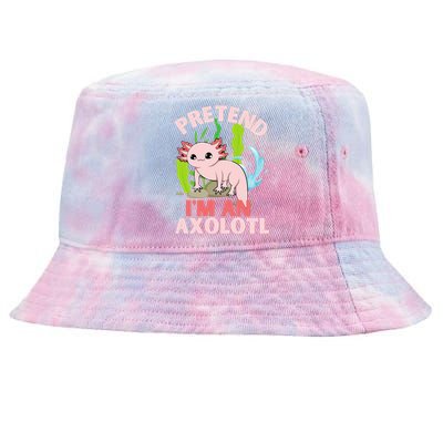 Pretend I'm An Axolotl Tie-Dyed Bucket Hat