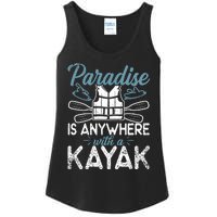 Paradise Is Anywhere With A Kayak Kayaking Gift Ladies Essential Tank