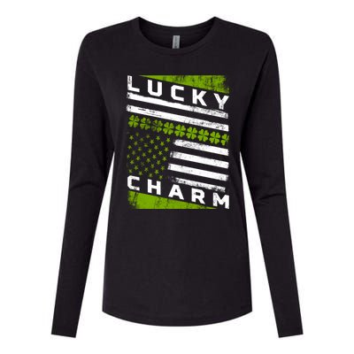 Patriotic Irish American Flag St Patricks Day Gift Womens Cotton Relaxed Long Sleeve T-Shirt