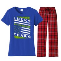 Patriotic Irish American Flag St Patricks Day Gift Women's Flannel Pajama Set