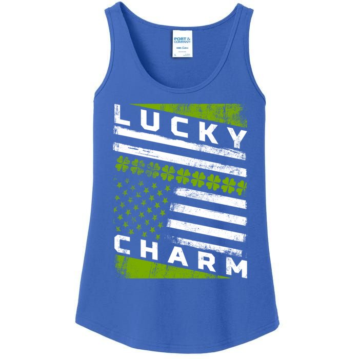 Patriotic Irish American Flag St Patricks Day Gift Ladies Essential Tank