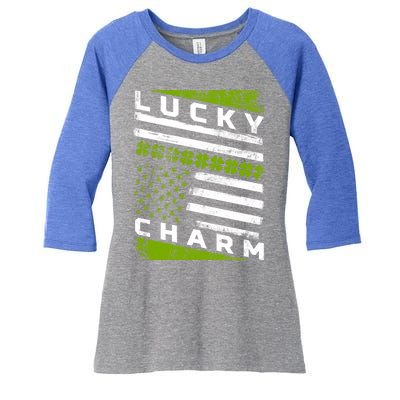 Patriotic Irish American Flag St Patricks Day Gift Women's Tri-Blend 3/4-Sleeve Raglan Shirt