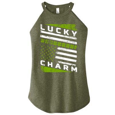 Patriotic Irish American Flag St Patricks Day Gift Women's Perfect Tri Rocker Tank