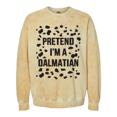 Pretend IM A Dalmatian Dog Funny Lazy Halloween Costume Colorblast Crewneck Sweatshirt