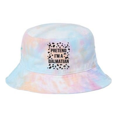 Pretend IM A Dalmatian Dog Funny Lazy Halloween Costume Tie Dye Newport Bucket Hat