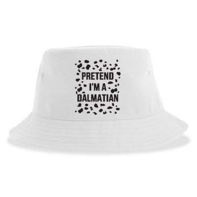 Pretend IM A Dalmatian Dog Funny Lazy Halloween Costume Sustainable Bucket Hat