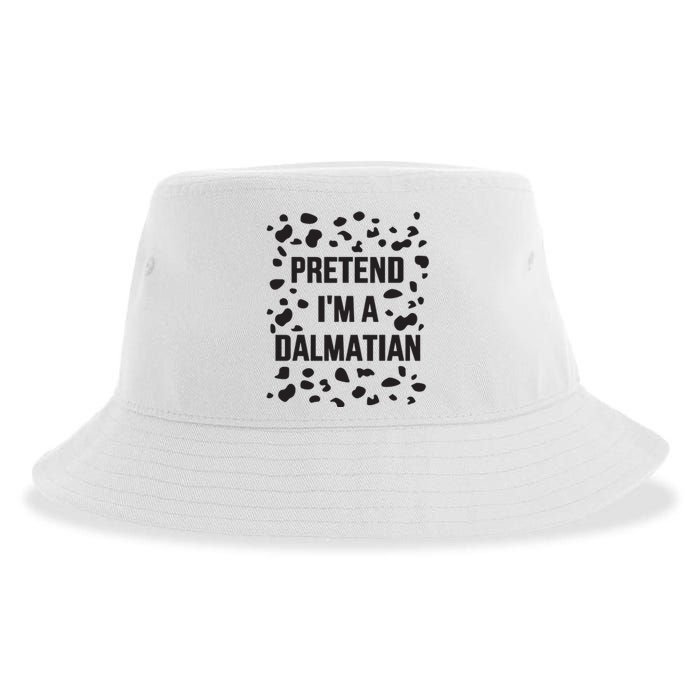 Pretend IM A Dalmatian Dog Funny Lazy Halloween Costume Sustainable Bucket Hat