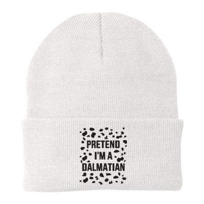 Pretend IM A Dalmatian Dog Funny Lazy Halloween Costume Knit Cap Winter Beanie