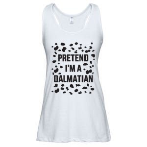 Pretend IM A Dalmatian Dog Funny Lazy Halloween Costume Ladies Essential Flowy Tank