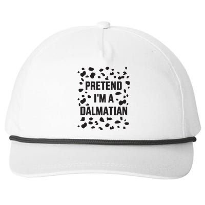 Pretend IM A Dalmatian Dog Funny Lazy Halloween Costume Snapback Five-Panel Rope Hat