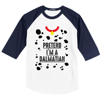 Pretend I'm A Dalmatian Halloween Costume Baseball Sleeve Shirt