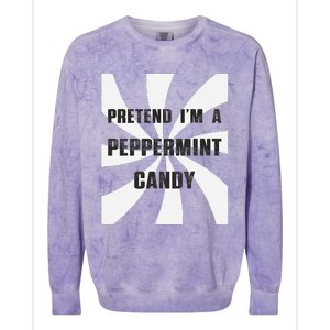 Pretend I’M A Peppermint Candy Colorblast Crewneck Sweatshirt