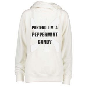 Pretend I’M A Peppermint Candy Womens Funnel Neck Pullover Hood