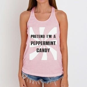 Pretend I’M A Peppermint Candy Women's Knotted Racerback Tank