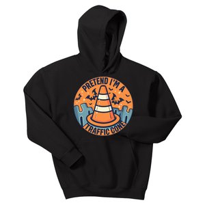 PRETEND IM A TRAFFIC CONE Halloween Costume Kids Hoodie