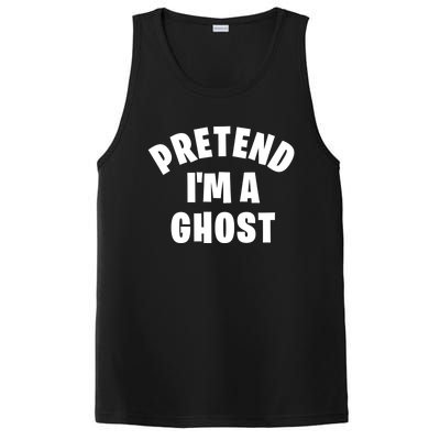 Pretend IM A Ghost Funny Lazy Halloween Costume Party Gift PosiCharge Competitor Tank