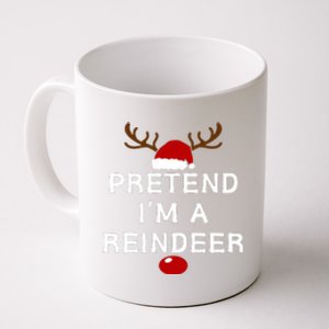 Pretend IM A Reindeer Funny Lazy Christmas Costume Coffee Mug