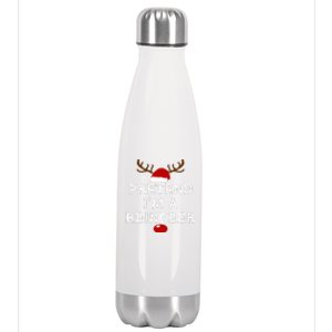 Pretend IM A Reindeer Funny Lazy Christmas Costume Stainless Steel Insulated Water Bottle