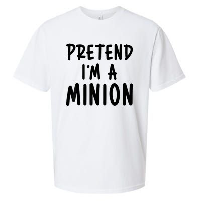 Pretend IM A Minion Costume Party Funny Halloween Minion Sueded Cloud Jersey T-Shirt